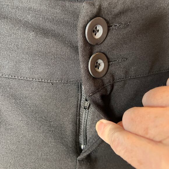 Cabi Pants Womens Size 4 Black Tuxedo Stripe Stretch Knit Ponte Style Pockets - Picture 8 of 15